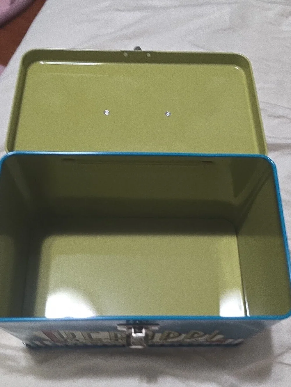 Sanrio Blue Keroppi Metal Tin with Logo